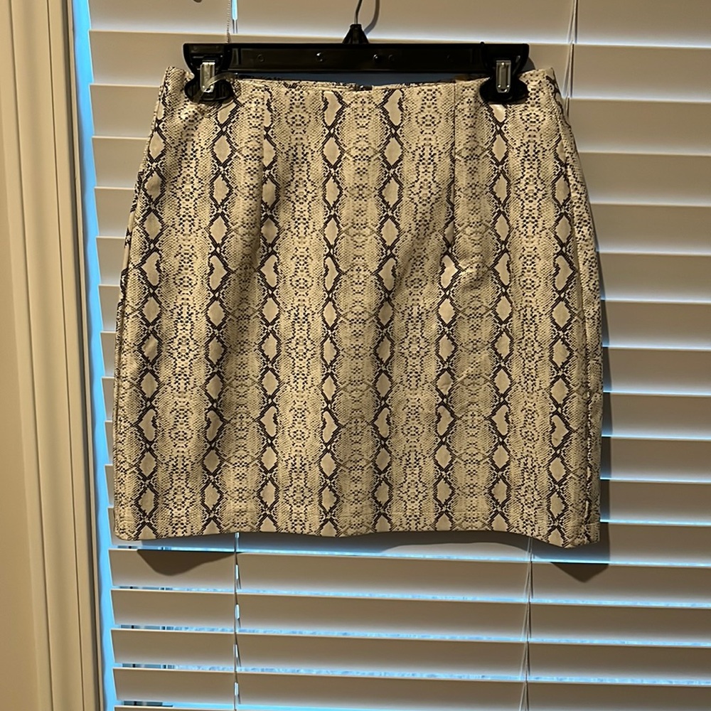 Pleather Snakeskin Skirt